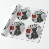 Kerstmis met platte coating cadeaupapier (Uitgerold)