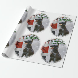 Kerstmis met platte coating cadeaupapier