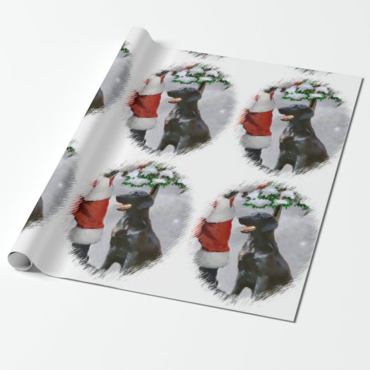 Kerstmis met platte coating cadeaupapier (Uitgerold)