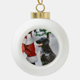 Kerstmis met platte coating keramische bal ornament