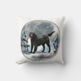 Kerstmis met platte coating kussen