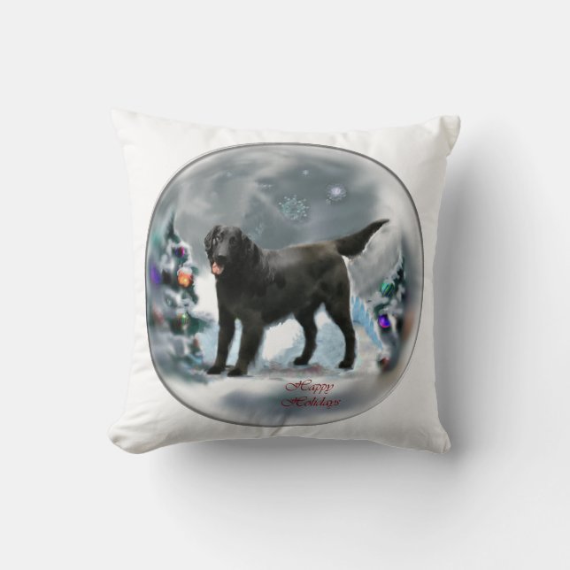 Kerstmis met platte coating kussen (Voorkant)