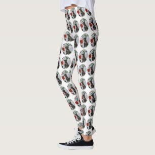 Kerstmis met platte coating leggings