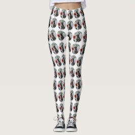 Kerstmis met platte coating leggings