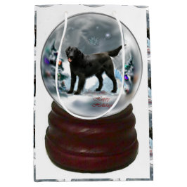 Kerstmis met platte coating medium cadeauzakje