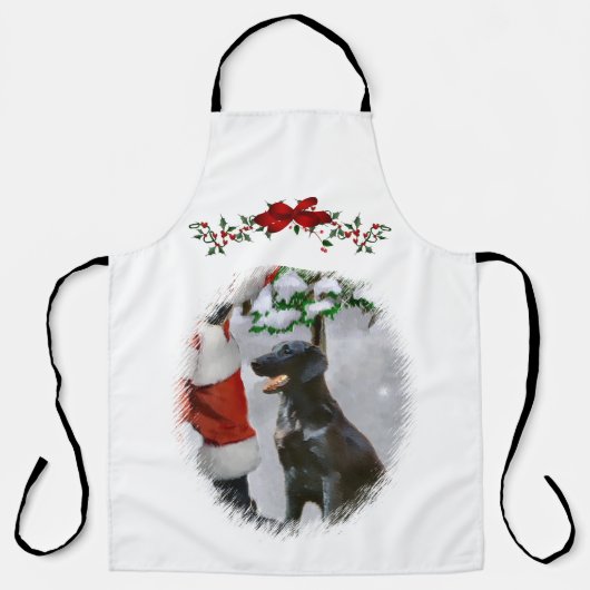 Kerstmis met platte coating met wederkerige kerstm schort (Voorkant)