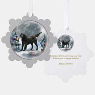Kerstmis met platte coating ornament kaart