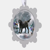 Kerstmis met platte coating ornament kaart (Links)