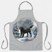 Kerstmis met platte coating schort (Voorkant)