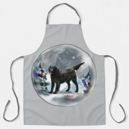 Kerstmis met platte coating schort