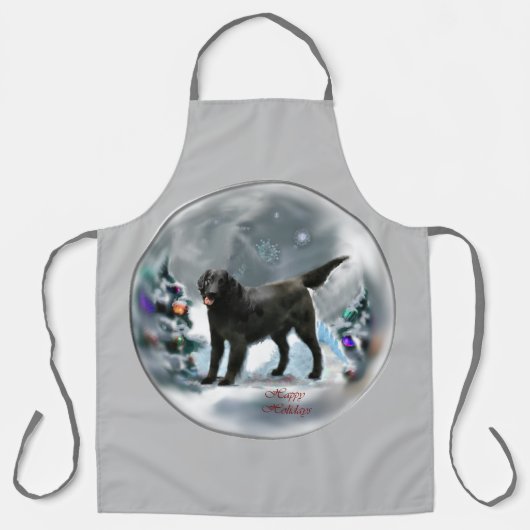 Kerstmis met platte coating schort (Voorkant)