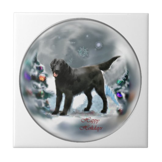 Kerstmis met platte coating tegeltje (Voorkant)