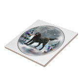 Kerstmis met platte coating tegeltje (Zijkant)