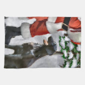 Kerstmis met platte coating theedoek (Horizontaal)