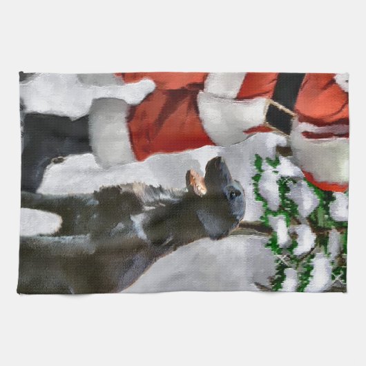 Kerstmis met platte coating theedoek (Horizontaal)