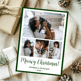 Kerstmis met poezen 4 foto's feestdagenkaart