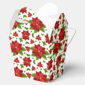 Kerstmis met Poinsettia Favor Box Bedankdoosjes (Geopend)