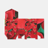 Kerstmis met Poinsettia Favor Box Bedankdoosjes (Uitgevouwen)