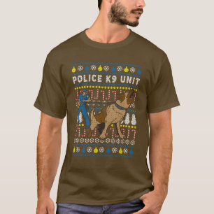 Kerstmis met politie K9 eenheid T-shirt