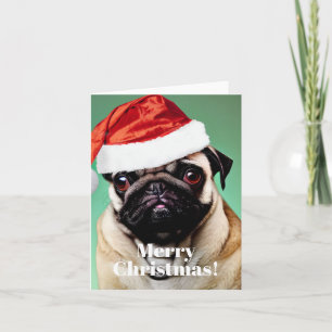 Kerstmis met Pugs Notitiekaartje