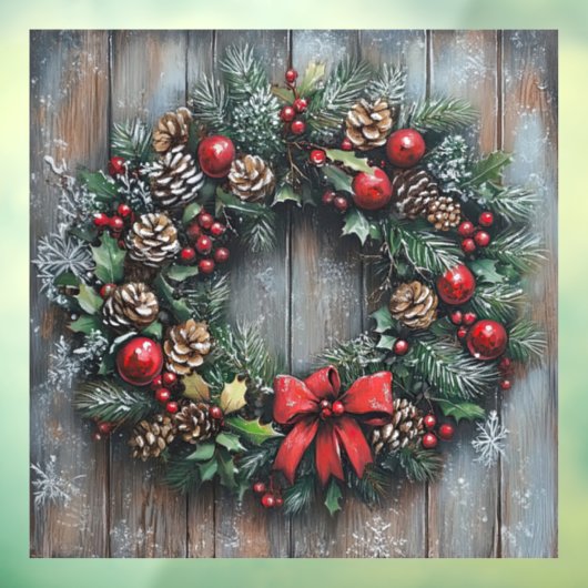 Kerstmis met raam raamsticker (Vel 3)