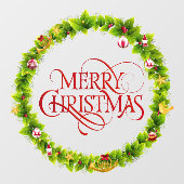 Kerstmis met raam raamsticker (Vel)