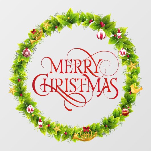 Kerstmis met raam raamsticker (Vel)