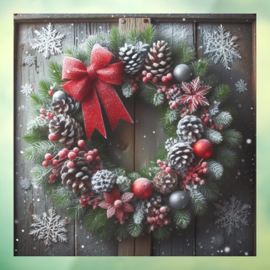 Kerstmis met raam raamsticker (Vel 3)