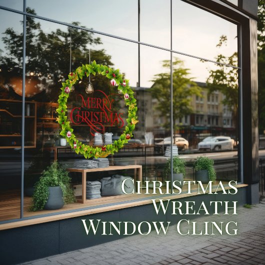 Kerstmis met raam raamsticker