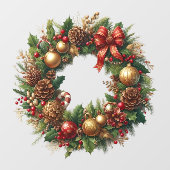 Kerstmis met raam raamsticker (Vel)