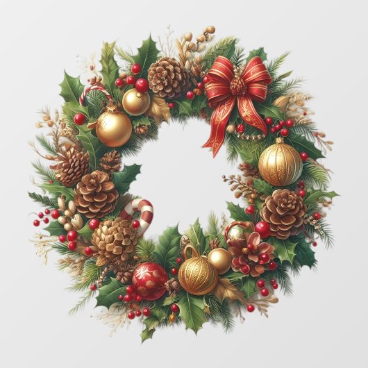 Kerstmis met raam raamsticker (Vel)