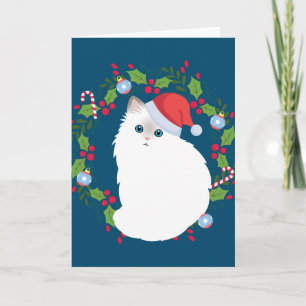 Kerstmis met Ragdoll Cat Kaart