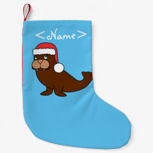 Kerstmis met Red Santa Hat Kleine Kerstsok