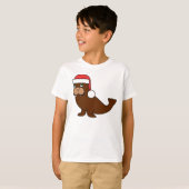Kerstmis met Red Santa Hat T-shirt (Voorkant volledig)