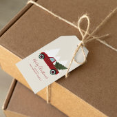  Kerstmis met Red Truck Cadeaulabel