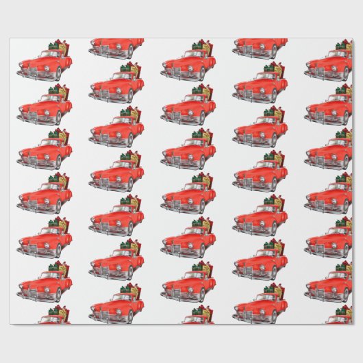  Kerstmis met Red Truck Cadeaupapier (Vlak)