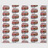  Kerstmis met Red Truck Cadeaupapier (Vlak)