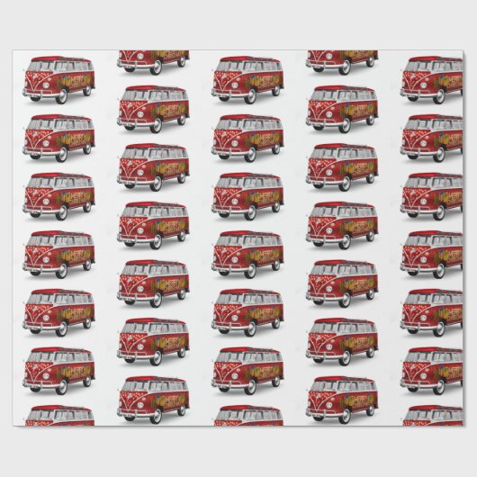  Kerstmis met Red Truck Cadeaupapier (Vlak)