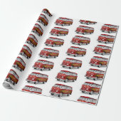  Kerstmis met Red Truck Cadeaupapier (Uitgerold)