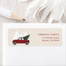  Kerstmis met Red Truck Etiket