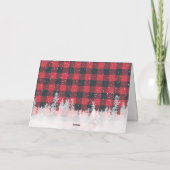  Kerstmis met Red Truck Feestdagen Kaart (Achterkant)