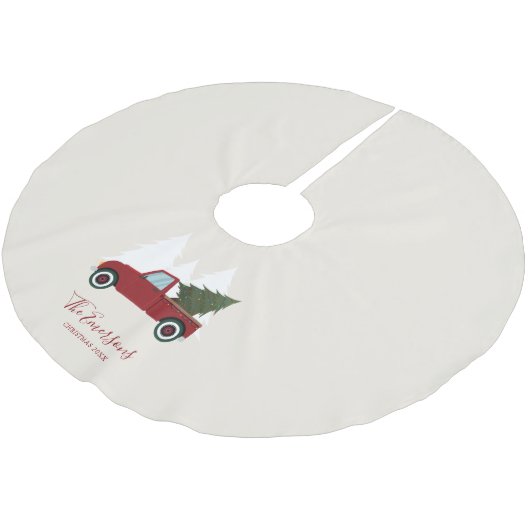Kerstmis met Red Truck Kerstboom Rok (Gekanteld)