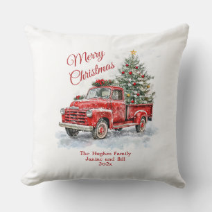  Kerstmis met Red Truck Kussen