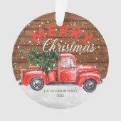  Kerstmis met Red Truck Ornament (voorkant)
