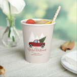 Kerstmis met Red Truck Papieren Bekers<br><div class="desc">Speciaal  kerstontwerp met Red Truck.</div>