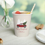 Kerstmis met Red Truck Papieren Bekers<br><div class="desc">Speciaal  kerstontwerp met Red Truck.</div>