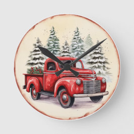  Kerstmis met Red Truck Ronde Klok