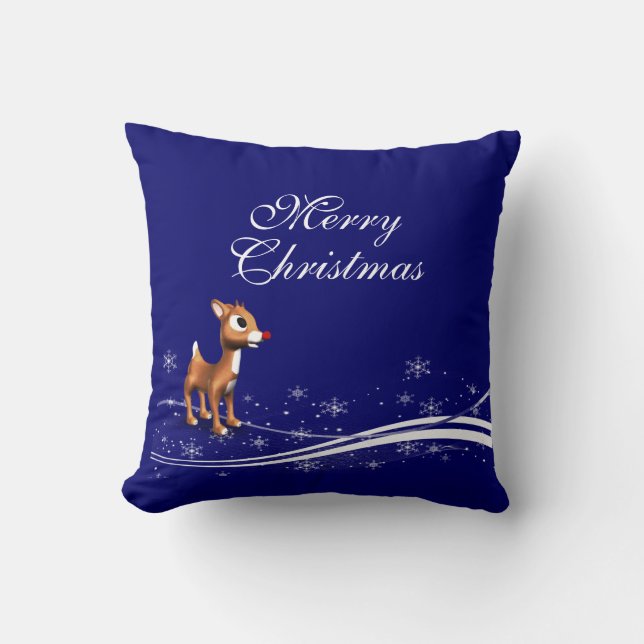 Kerstmis met rendieren en kerstmis kussen (Voorkant)