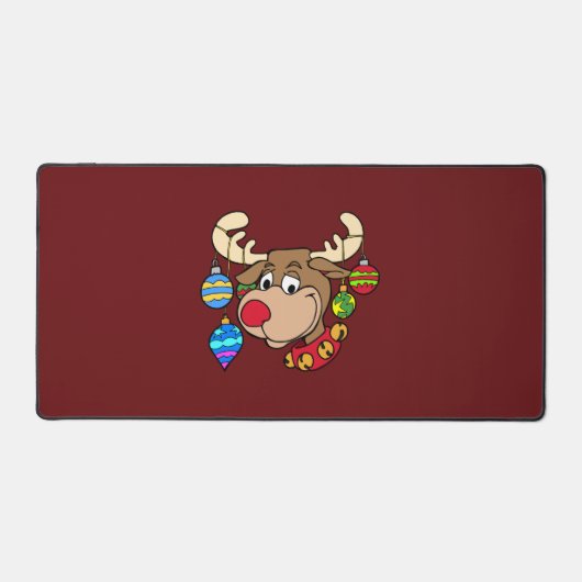 Kerstmis met rendierfeestdagen bureaumat (Voorkant)