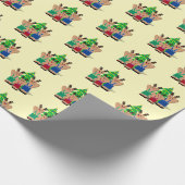 Kerstmis met rendierlijk Beer Cadeaupapier (Hoek)